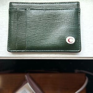 Coach Forest Green Leather Card Case